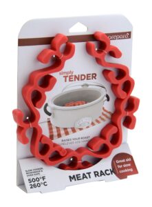 prepara silicone meat rack , red