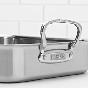 Hestan - Stainless Steel Classic Roaster with Rack, Induction Cooktop Compatible