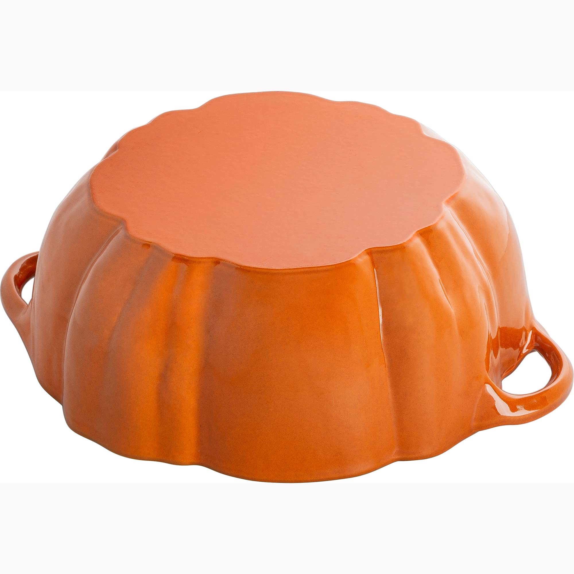 STAUB Cast Iron Dutch Oven 3.5-qt Pumpkin Cocotte with Stainless Steel Knob, Made in France, Serves 3-4, Burnt Orange