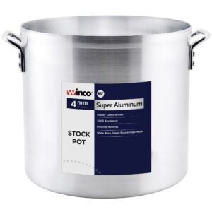 winco usa super aluminum stock pot, heavy weight, 40 quart, aluminum