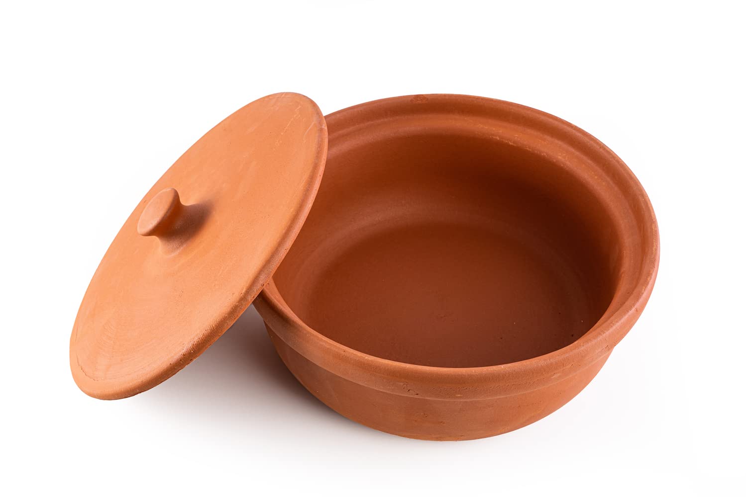 Luksyol Clay Pot For Cooking, Large Pot, Big Pots For Cooking, Handmade Cookware, Cooking Pot, Terracotta Pot, Terracotta Casserole, Unglazed Clay Pots For Cooking, Dutch Oven Pot With Lid 11.8 Inches