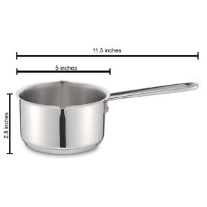 Cuisinox Small Stainless Steel Saucepan with Pour Spout, 3" x 4.7" (26 oz)