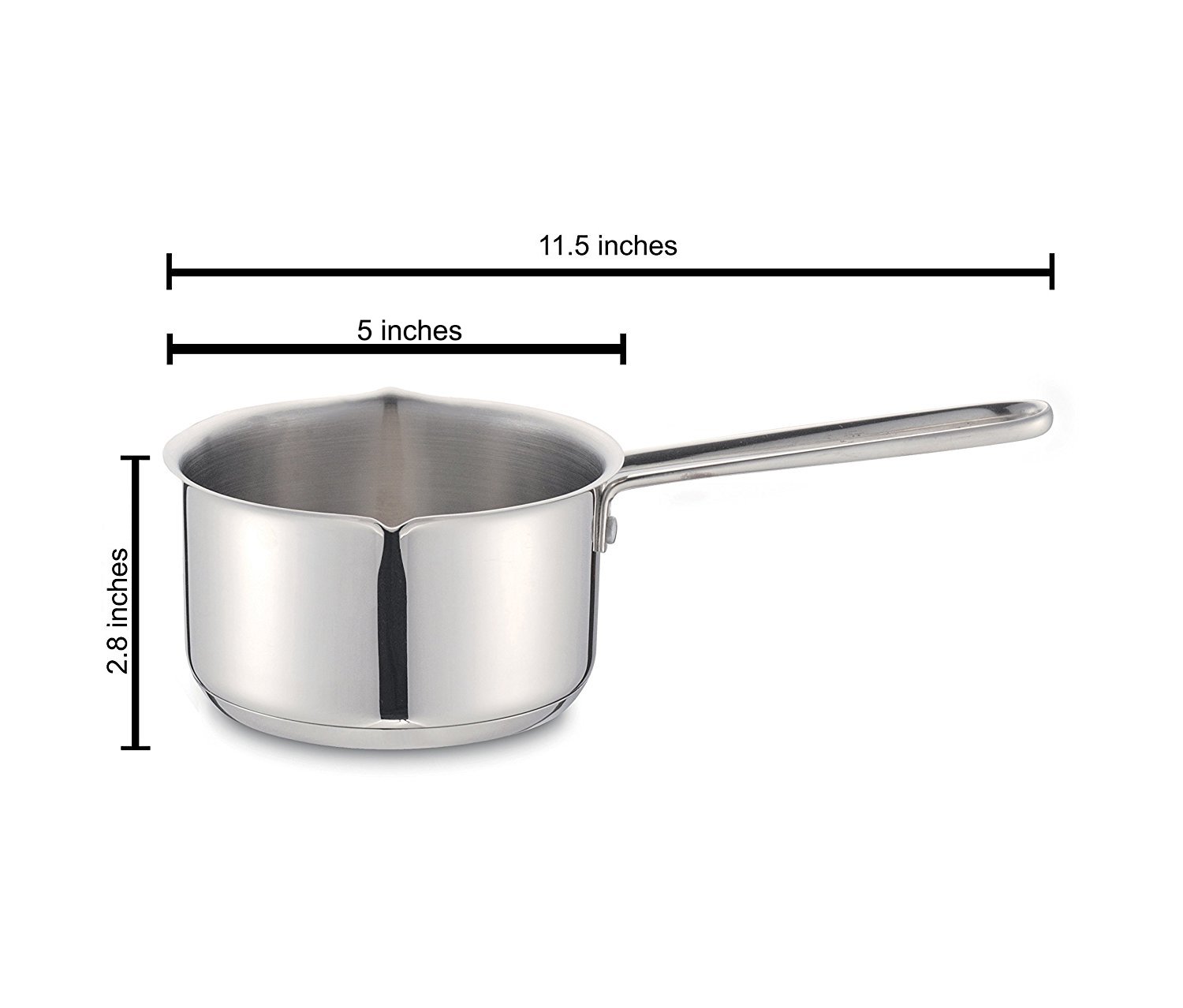 Cuisinox Small Stainless Steel Saucepan with Pour Spout, 3" x 4.7" (26 oz)