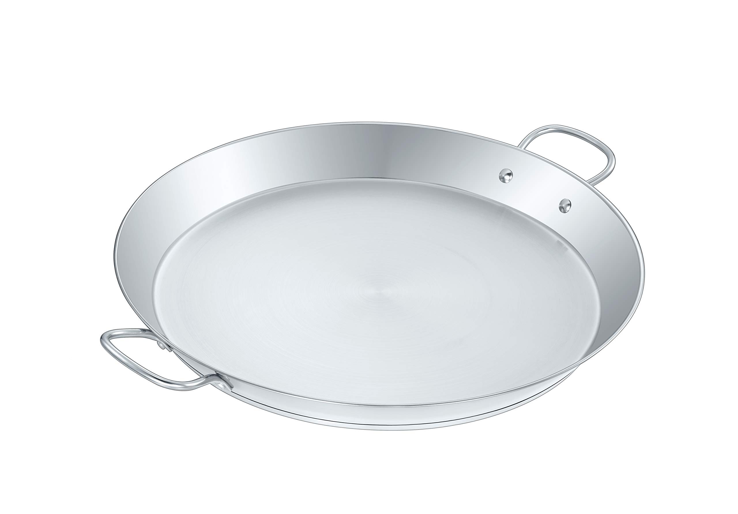 Concord Premium Stainless Steel Paella Pan with Heavy Duty Triply Bottom (16" (40 CM))