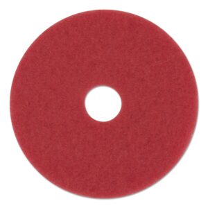 Boardwalk BWK4019RED 19 in. Diameter Buffing Floor Pads - Red (5/Carton)