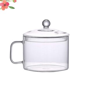 64 OZ Glass Cooking Pot Glass Saucepan with Cover Heat Resistant Simmer Pot for Stovetop Stew Pot for Pasta Noodle Soup Milk