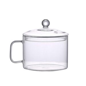 64 oz glass cooking pot glass saucepan with cover heat resistant simmer pot for stovetop stew pot for pasta noodle soup milk