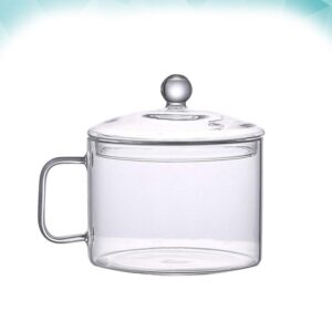 64 OZ Glass Cooking Pot Glass Saucepan with Cover Heat Resistant Simmer Pot for Stovetop Stew Pot for Pasta Noodle Soup Milk