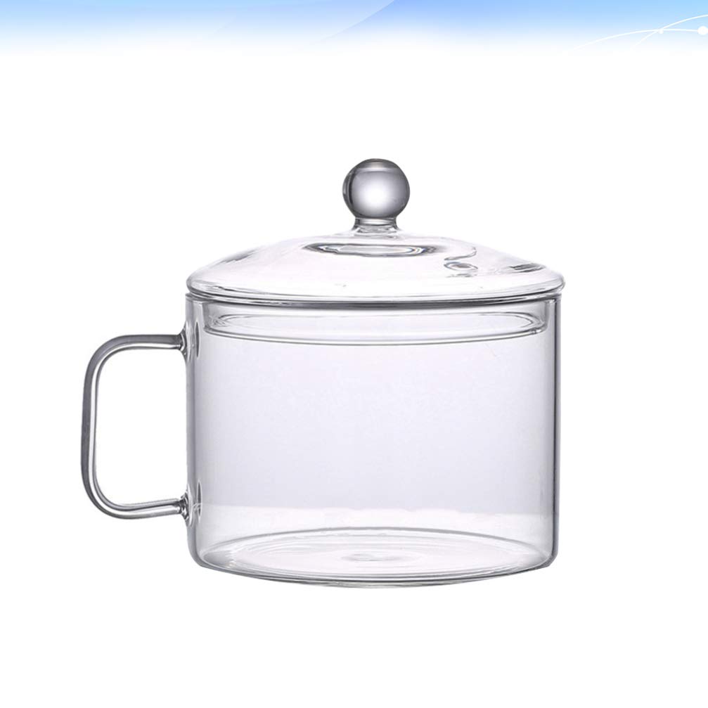 64 OZ Glass Cooking Pot Glass Saucepan with Cover Heat Resistant Simmer Pot for Stovetop Stew Pot for Pasta Noodle Soup Milk