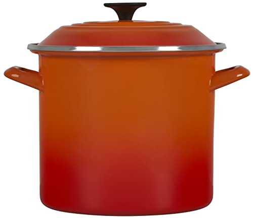 Le Creuset Enamel On Steel Stockpot, 8 qt., Flame