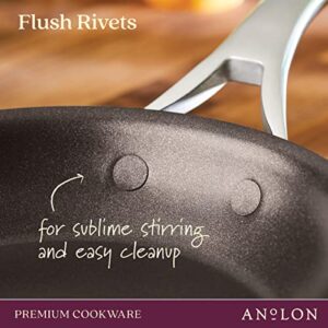 Anolon Nouvelle Copper Hard Anodized Nonstick Wok/Stir Fry Pan/Wok Pan - 12 Inch, Onyx Black