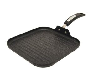 the rock by starfrit 10" grill pan with bakelite handle, black