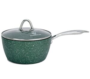 emerald 2.5 quart saucepan with lid, ultra nonstick sauce pan, small pot with lid, nontoxic ceramic nonstick saucepan,small sauce pot, cooking pot, dishwasher safe sauce pan, small pots for cooking