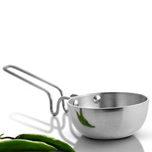 DBY Aluminum Tadka Frying Pan Spice Heating Pan Tadka Pan with Long Handle Spice Roasting Tadka Pan Vagharia for Home Hotel Restaurant Tadka Pan for saag dal kadhi dhokla