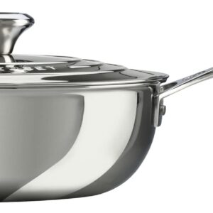 Le Creuset Tri-Ply Stainless Steel 3.5 Quart Saucier Pan