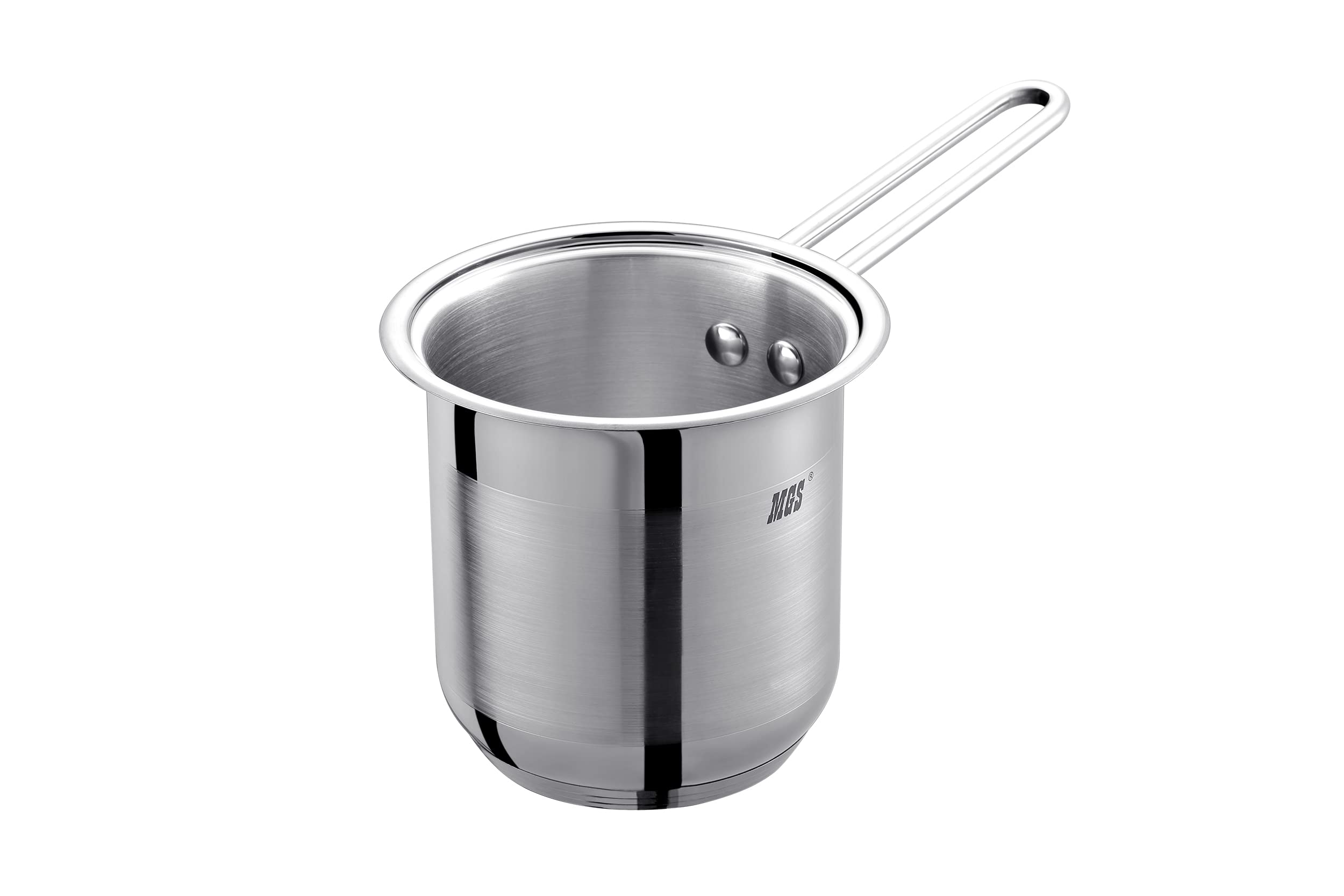 Premium 18/10 Stainless Steel Stockpot Milk Pan with Glass Lid,1.6-Quart Sauce Pan Professional Cooking Pot Cookware with Long Heatproof Handle,Easy Clean & Dishwasher Safe