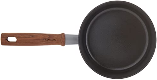 GreenPan Mayflower Pro Hard Anodized Healthy Ceramic Nonstick, 2QT Saucepan Pot with Lid, Vintage Wood Handle, PFAS-Free, Induction, Charcoal Gray