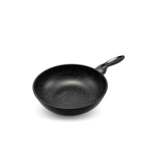 dream chef marble coated cast aluminum non stick frying wok (30cm / 12 inch)
