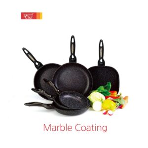 Dream Chef Marble Coated Cast Aluminum Non Stick Frying Wok (30cm / 12 Inch)