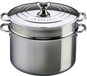 le creuset tri-ply stainless steel 9 quart stockpot