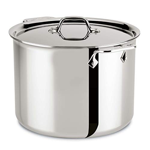 All-Clad 4512 Stainless Steel Tri-Ply Bonded Stockpot with Lid / Cookware, 12-Quart, Silver