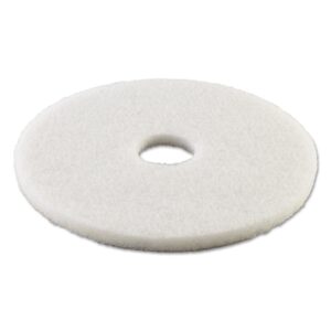 boardwalk polishing floor pads, 13" diameter, white, 5/carton