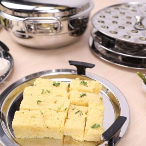 Vinod Multi Kadhai (Hard Anodized) - Idli Maker, Dhokla Maker, 26 cm Kadai