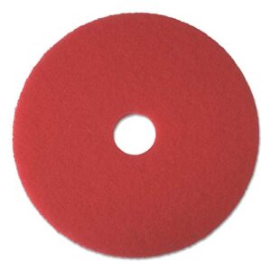 boardwalk bwk4014red 14 in. diameter buffing floor pads - red (5/carton)