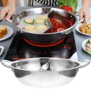 CALLARON Shabu Shabu Yuanyang Hot Pot 28CM Stainless Steel Hot Pot Divided Hot Pot For Electric Induction Cooktop Gas Stove