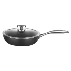 scanpan pro iq 2.75 qt covered saute pan - easy-to-use nonstick cookware - dishwasher, metal utensil & oven safe - made by hand in denmark