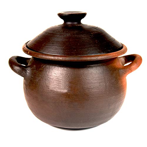 Ancient Cookware® Pomaireware™ Clay Round Pot, Large, 6 Quart Brown