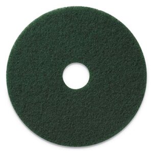 americo scrubbing pads, 17" diameter, green, 5/carton