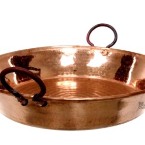 Paella Pan 17" Paellera de Cobre Spain España 100% Pure Hammered Hand-made Artisan Copper Classic Traditional Seafood Marisco Cazo