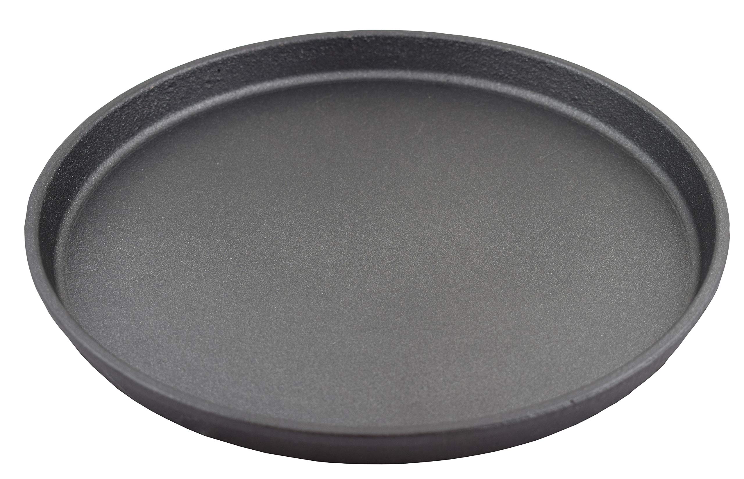 Sunrise Kitchen Supply Round Cast Iron Set with Rubber Wood Underliner (8.5")