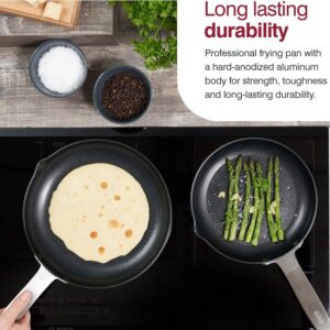 Zyliss Ultimate Pro Nonstick Frying Pan - Hand Anodized Frying Pan with Pour Spout - Non-Stick Stainless Steel Cookware - Scratch-Resistant and Dishwasher-Safe Pan - 8 inches