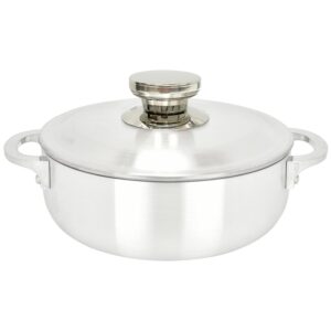 aluminum caldero stock pot by chef pro, aluminum, superior cooking performance for even heat distribution, perfect for serving large and small groups, riveted handles, commercial grade (1.9 quart)