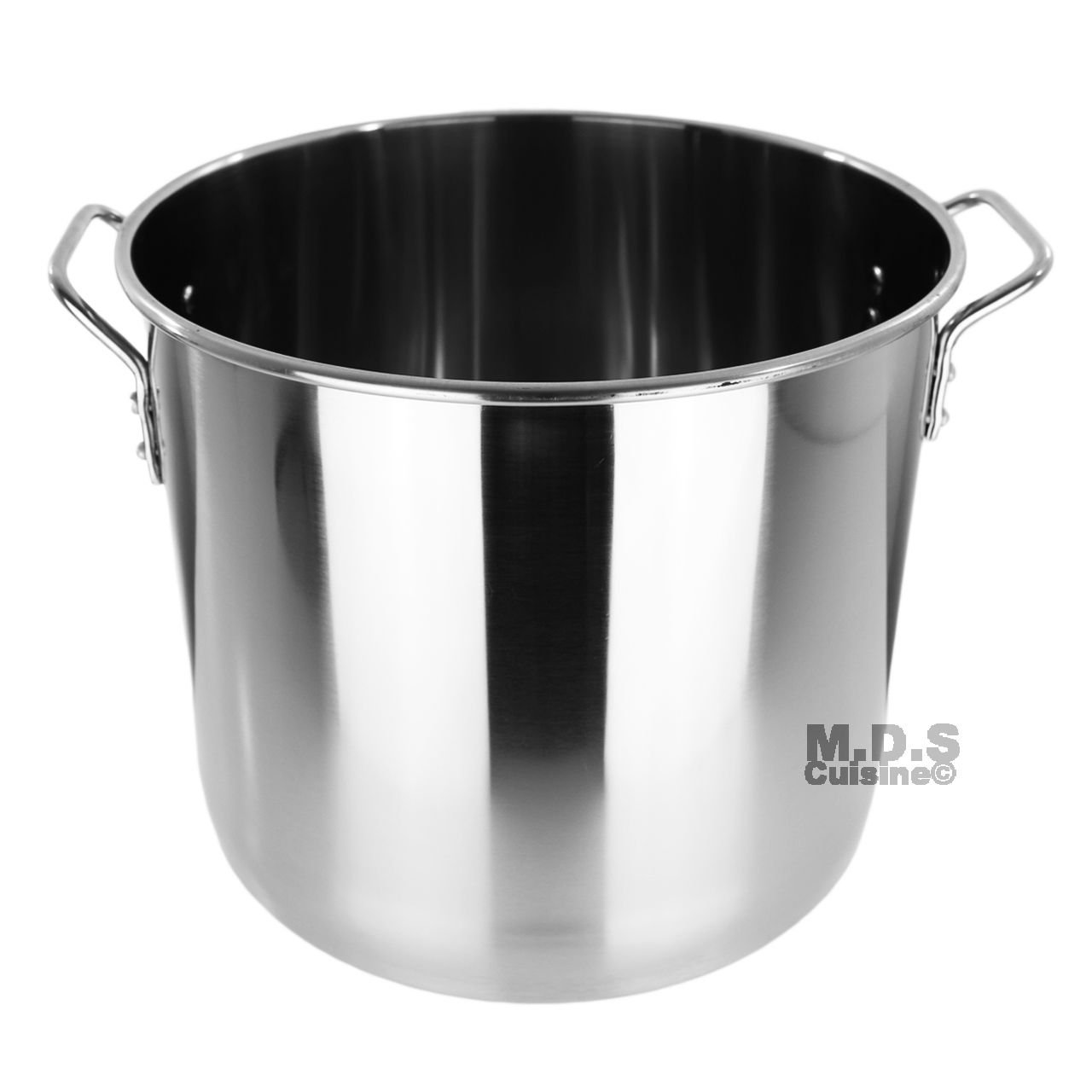 Stock Pot Stainless Steel 40QT Lid Steamer Pot Brew Vaporera Kettle Tamales New 10Ga