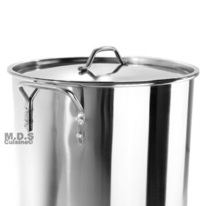Stock Pot Stainless Steel 40QT Lid Steamer Pot Brew Vaporera Kettle Tamales New 10Ga