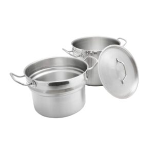 Thunder Group 12 quart 18/8 stainless steel double boiler (3 pcs set), comes in each