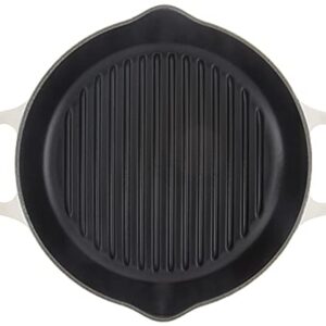 Le Creuset Enameled Cast Iron Signature Deep Round Grill, 9.75", Meringue