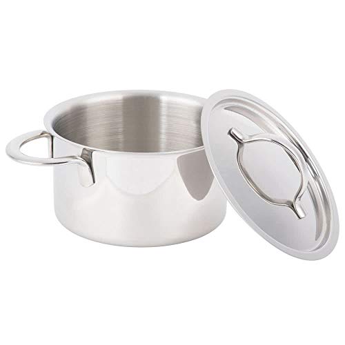 G.E.T. 4-80555 Stainless Steel Stainless Steel Mini Stock Pot with Lid Stainless Steel Specialty Servingware Collection