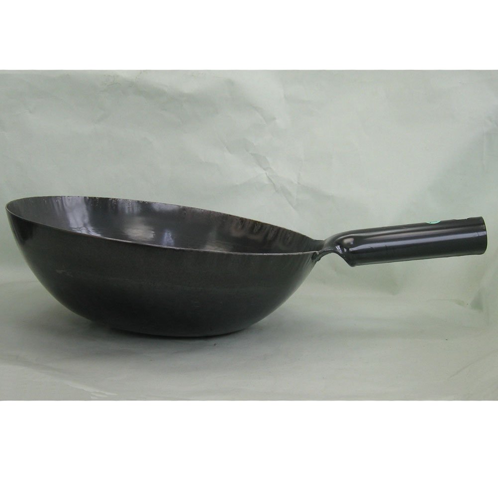 Yamada Kogyo Iron Hammered One-Handed Wok, 11.8 inches (30 cm), Plate Thickness: 0.05 inches (1.2 mm)