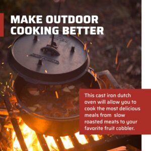 9 1/3 Qt Seasoned Cast Iron Camp Oven