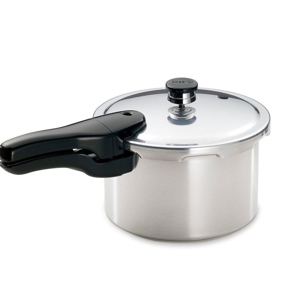 Presto FBA_1241 Pressure Cooker Polished Aluminum 4 Qt, Silver