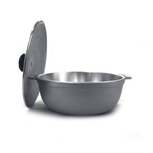 Uniware 9900 Super Quality Aluminum Caldero,Dutch Oven,11.5 QT,Silver (38cm (15-Inch)), Hand Made