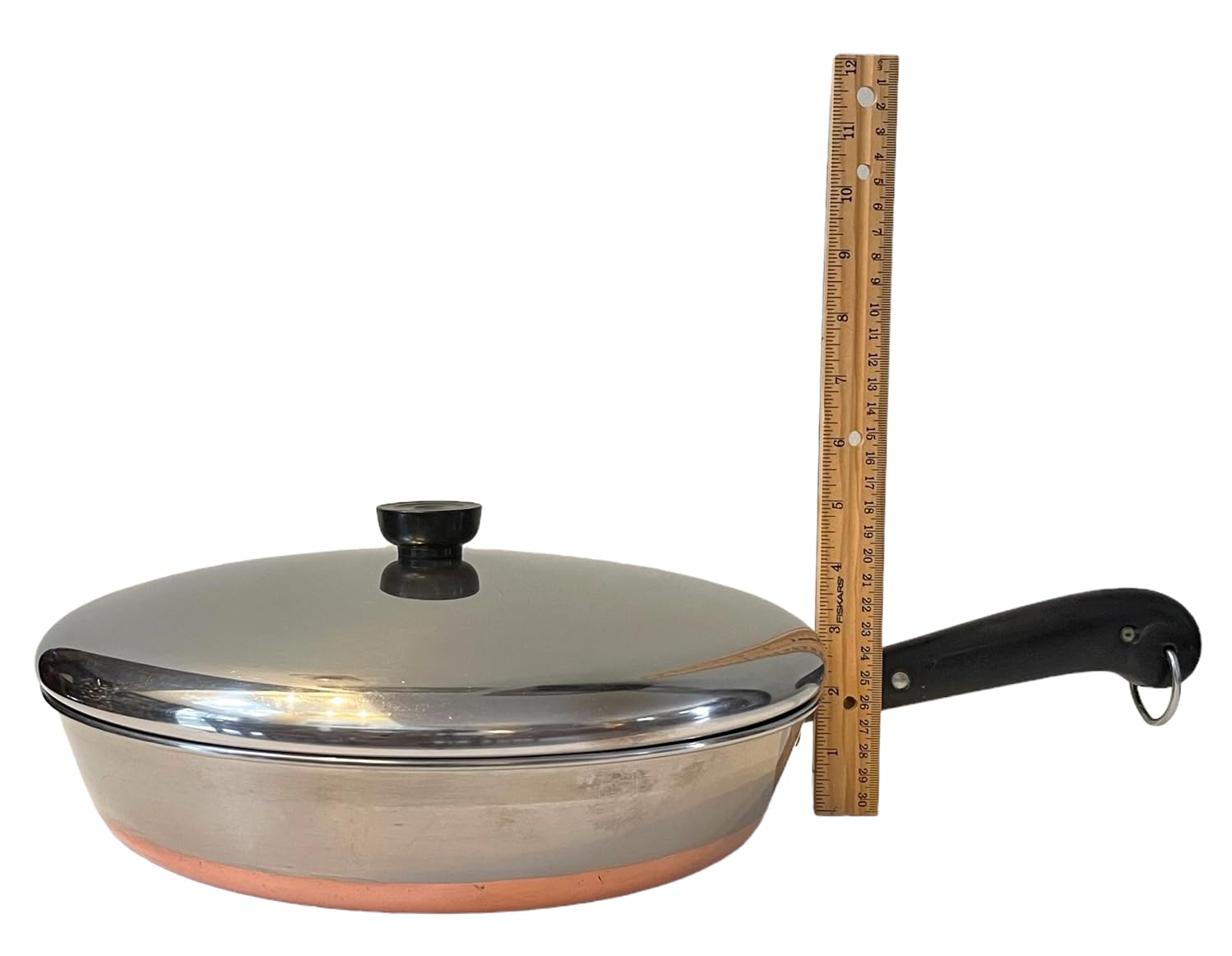 12" Revere Ware Copper Clad Frying Pan with Lid
