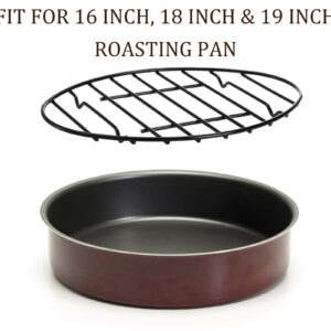 Yesland 4 Pack Oval Roasting Rack Cooling Rack with Integrated Feet, 12 x 8.5 Inch Black Non-stick Coating Iron Baking Rack for Cooking, Roasting, Drying, Grilling, PTFE Free