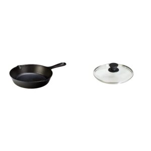 lodge 8 inch cast iron skillet and tempered glass lid bundle