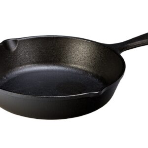 Lodge 8 Inch Cast Iron Skillet and Tempered Glass Lid Bundle