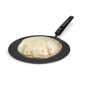 DBY Non-Stick Roti Pan Chapati Tawa Concave Nonstick Tava Griddle Crepe Pan Frying Skillet Pan for Omelette Dosa Paratha Roti Chapati Concave Griddle Tava Aluminum Chapati Pan (275 MM),Multicolor